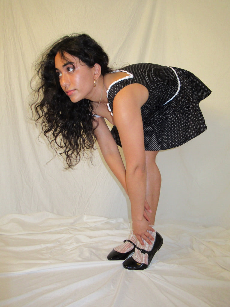 Lola Dress in Black Polka Dot