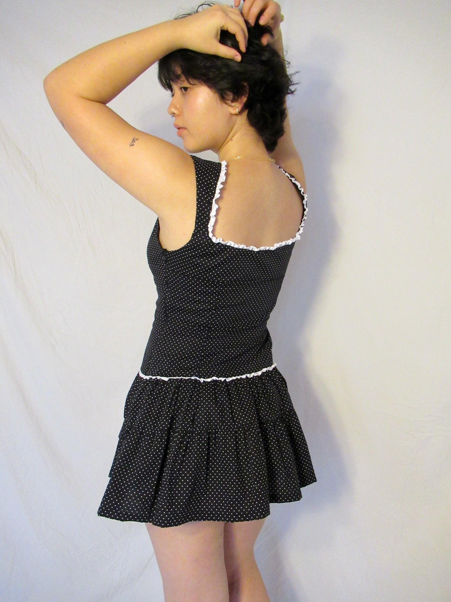 Lola Dress in Black Polka Dot