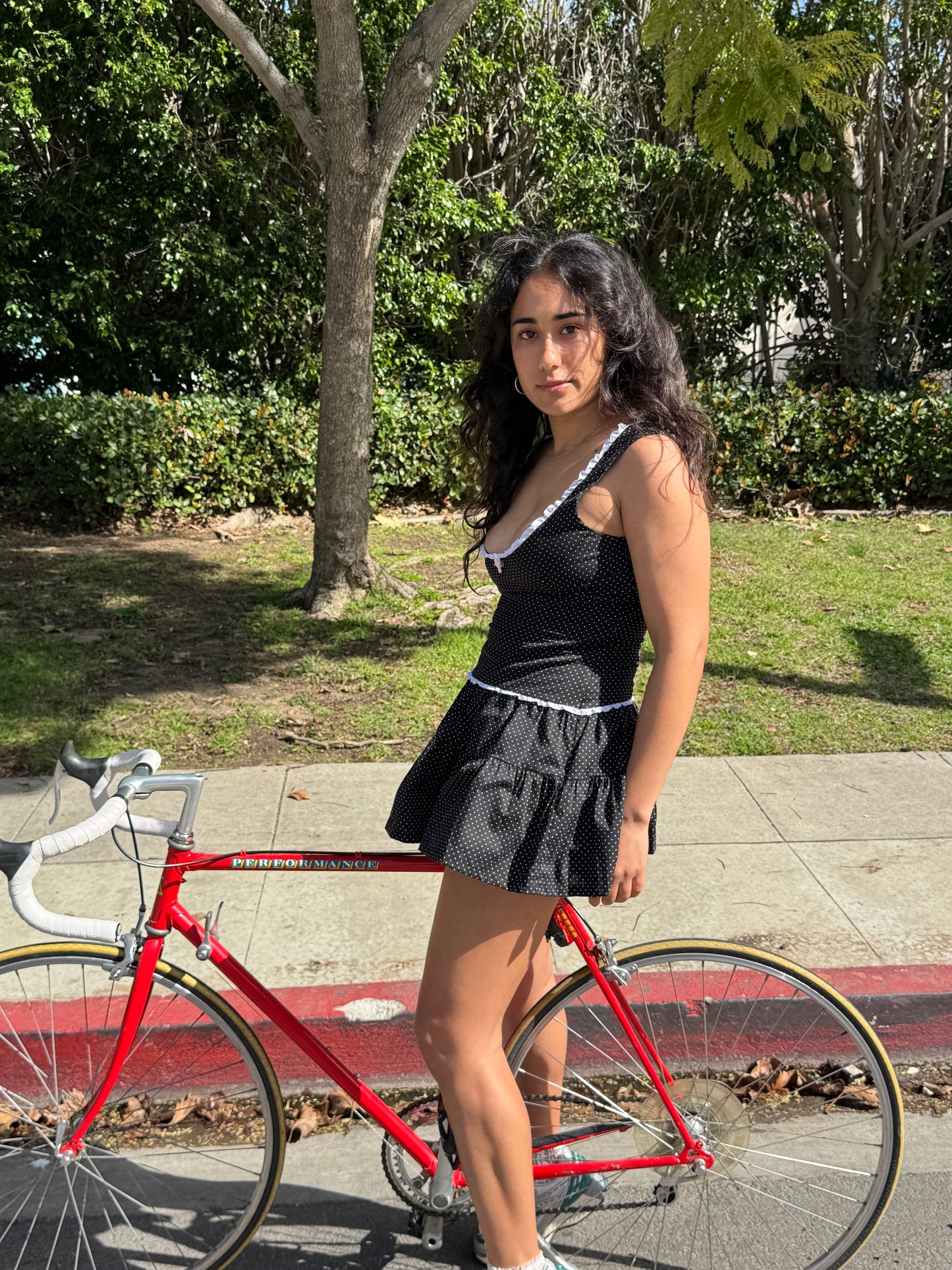 Lola Dress in Black Polka Dot